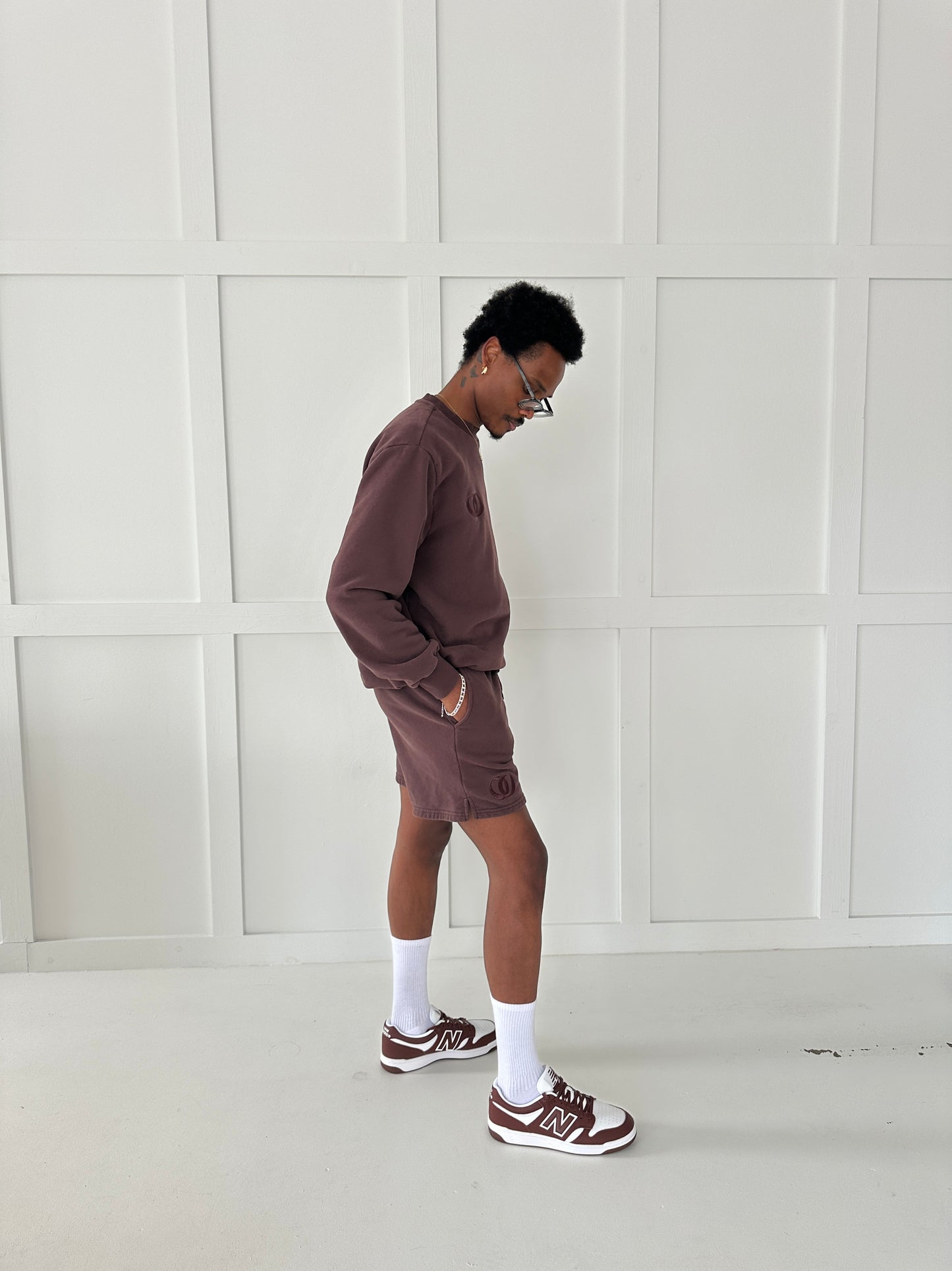 Unisex Sweat Shorts - Brownie